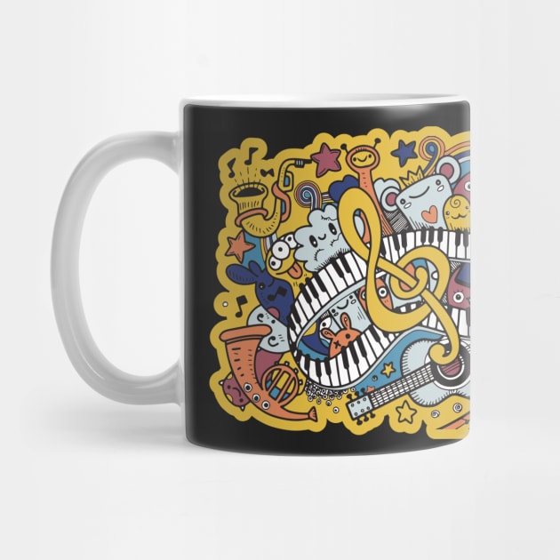 Monsters Music Cute Monsters Playing Music for Musicians by markz66